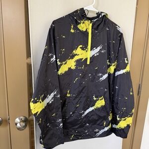 NBA Men's Medium 1/4 Quarter Zip Up Hooded Pullover Jacket Pockets